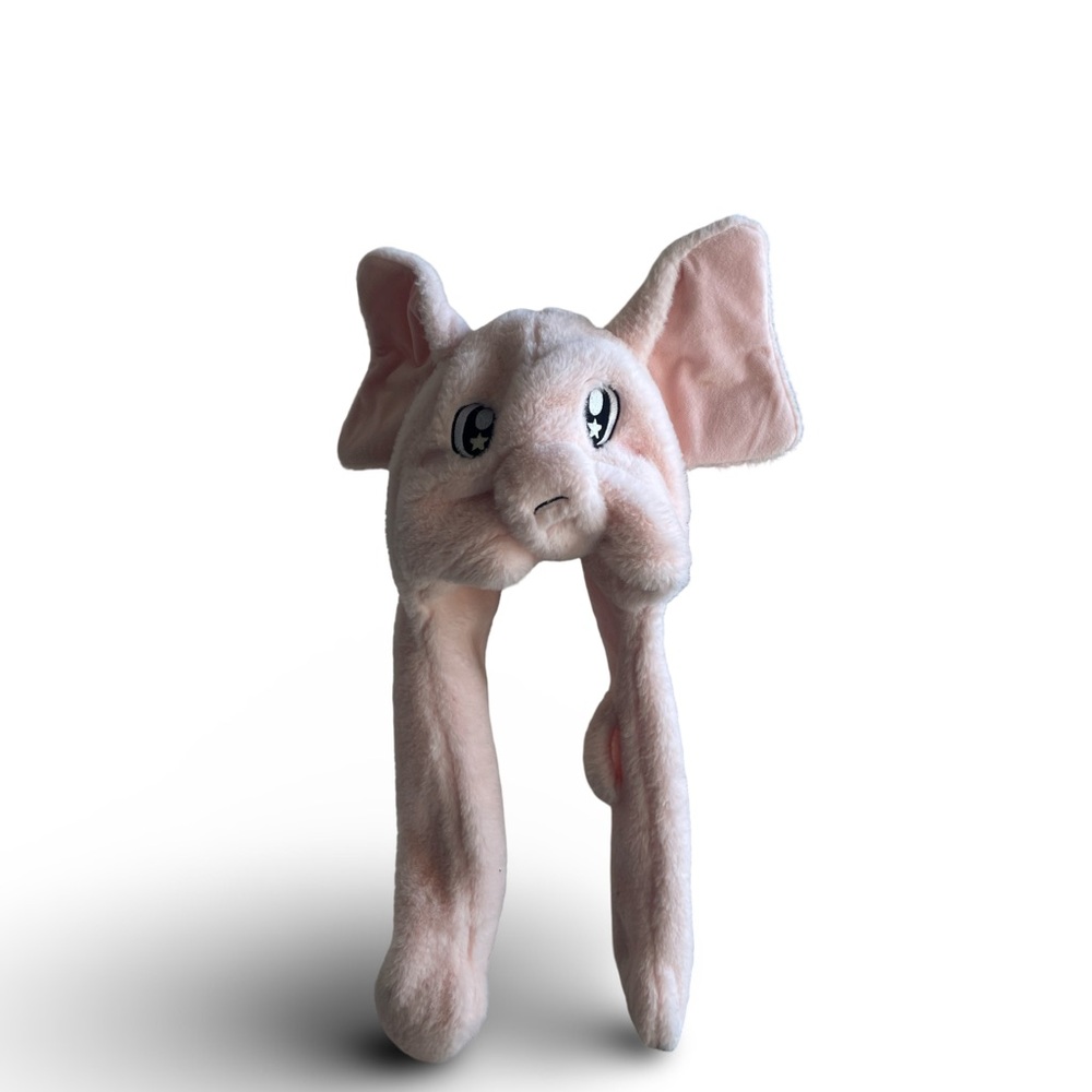 Cute Pink Elephant Plush Hat